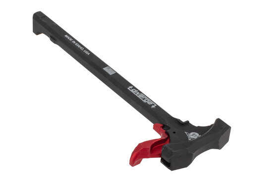 Odin Works Diverge Extended Charging Handle in Red has an ergonomic design